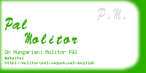 pal molitor business card