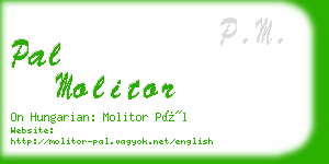 pal molitor business card